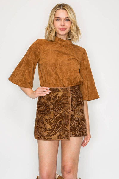 Love Story Brown Paisley Skort