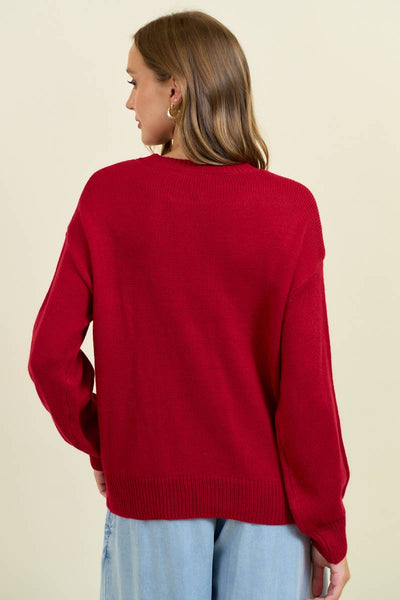 JOLLY METALIC EMBROIDERY SWEATER