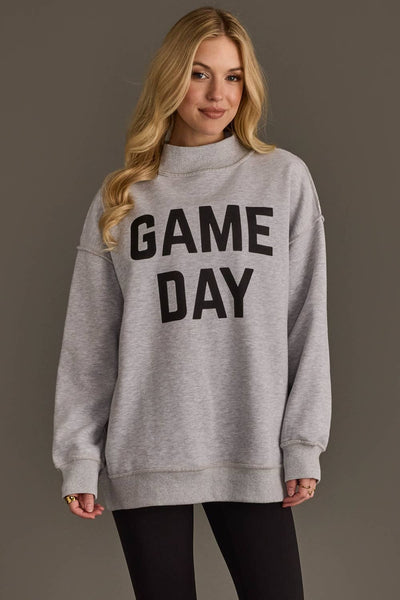Gray Game Day & Sunday Funday Reversible Sweatshirt