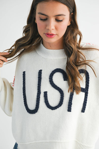 USA Sweater White