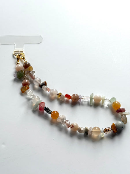 Sea Glass Beaded Phone Wristlet