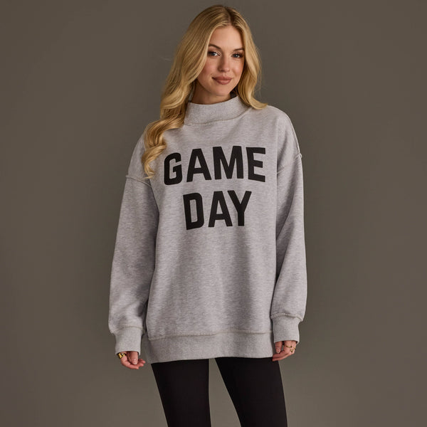 Gray Game Day & Sunday Funday Reversible Sweatshirt