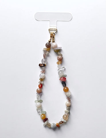 Sea Glass Beaded Phone Wristlet