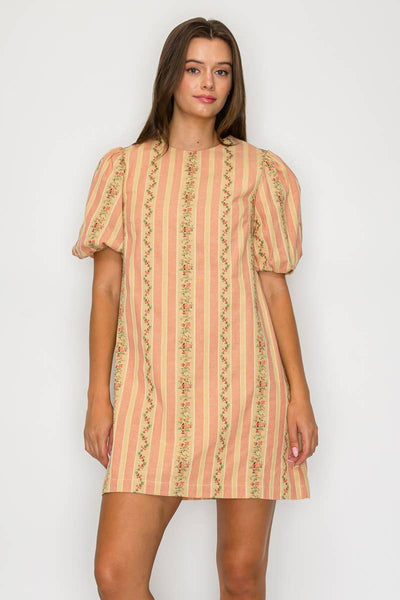 Favorite Vintage Wall Paper Mini Shift Dress