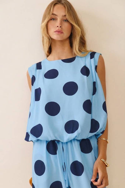 Polka Dot Set: Ecru Red / M