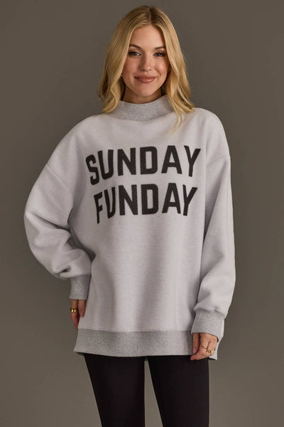 Gray Game Day & Sunday Funday Reversible Sweatshirt