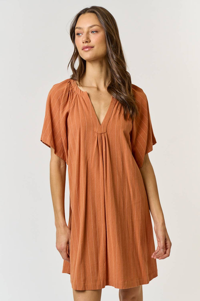 Rust linen dress Hidden Harlo Rust linen dress Hidden Harlo
