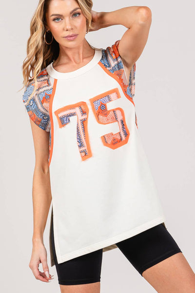 RETRO PAISLEY VARSITY SPORT TEE 75