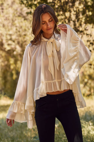 Ruffled Chiffon Blouse