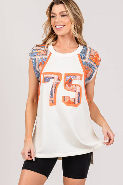 RETRO PAISLEY VARSITY SPORT TEE 75