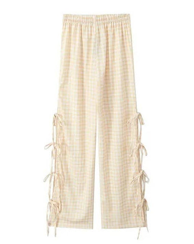Side Bow Tie Pants: Yellow