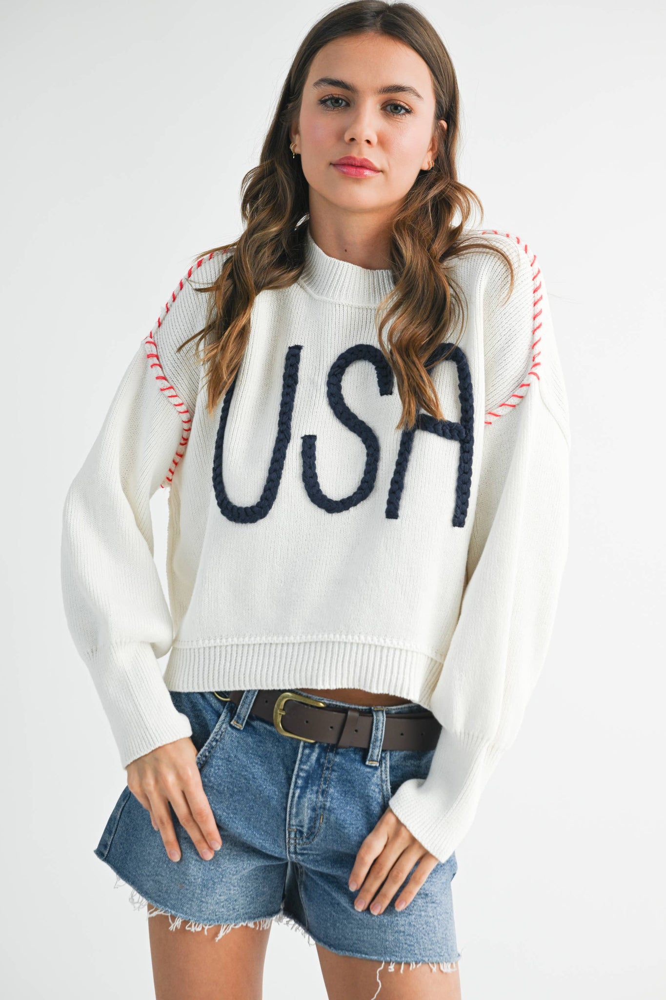USA Sweater White
