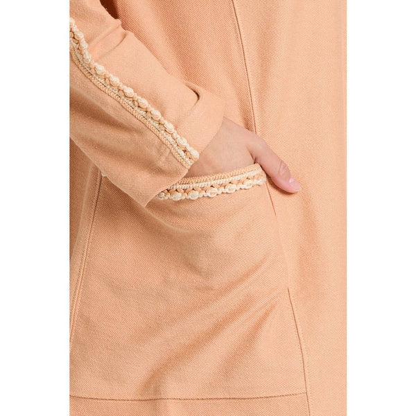 Melon Crochet-Trim Collared Polo Dress: MELON / L