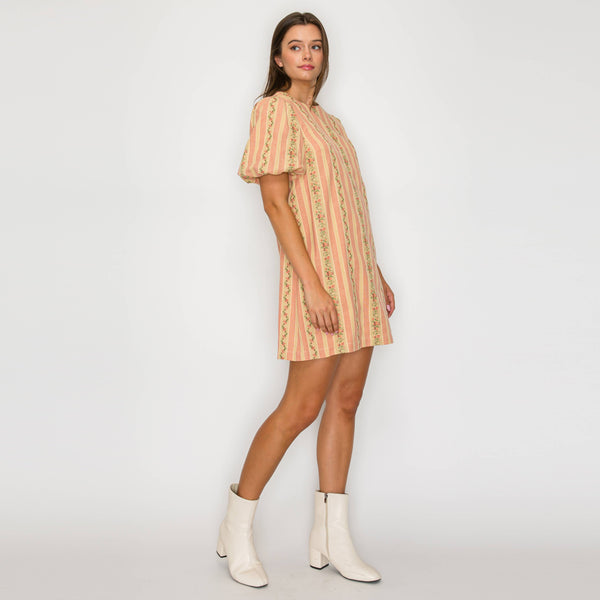 Favorite Vintage Wall Paper Mini Shift Dress