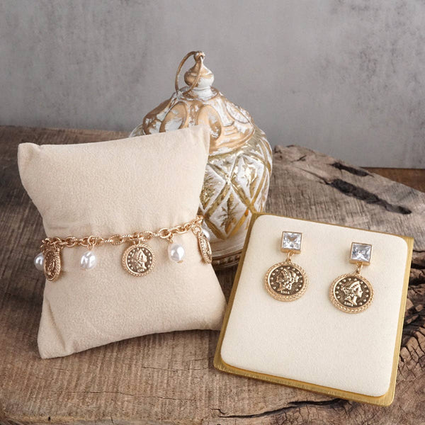 Starlit Relics – Coin Chandelier Statement Earrings: Worn Silver Tone