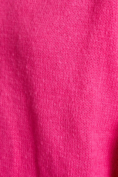 OVERSIZE TUNIC SWEATER DRESS: HOT PINK