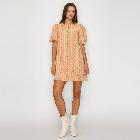 Favorite Vintage Wall Paper Mini Shift Dress