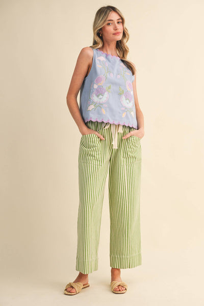 Natural sage pant