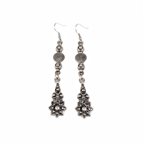Item # KU-039 - Pewter Earrings