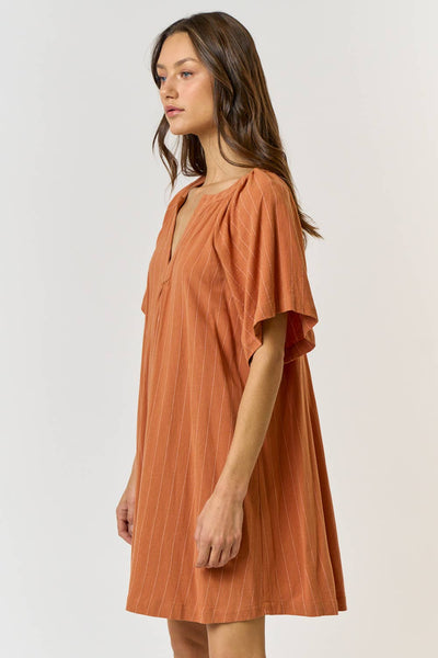 Rust linen dress