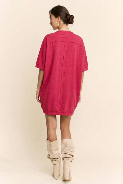 GARMENT DYING DRESS: BUTTER MILK / S-M-L(2-2-2)