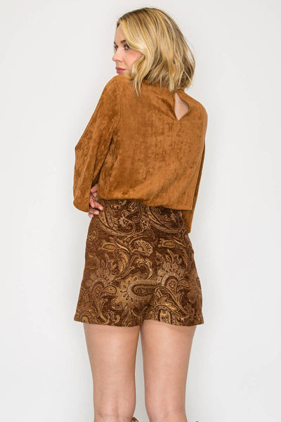 Love Story Brown Paisley Skort