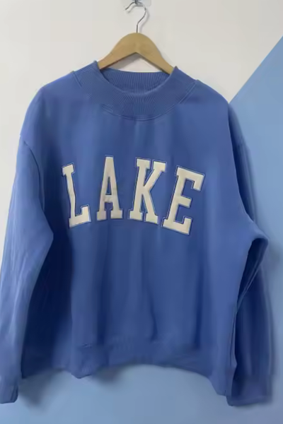 LAKE Embroidered Mockneck/Shorts Set: S/M