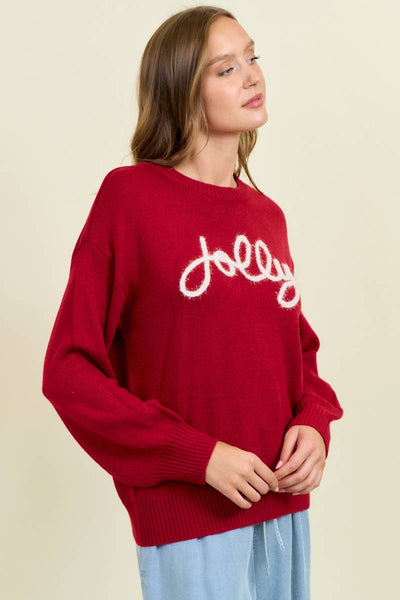 JOLLY METALIC EMBROIDERY SWEATER