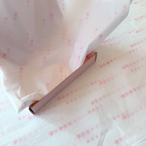 28" x 20" Pink Shooting Stars Wrapping Tissue Paper Sheets