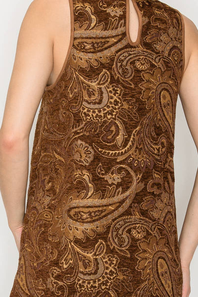 Love Story Brown Paisely Mini Dress