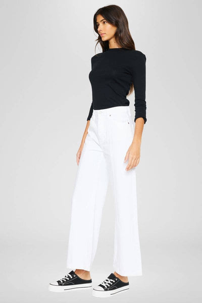OPEN PACK ULTRA HIGH RISE 90'S WIDE LEG JEANS-KC7396WT: WHITE