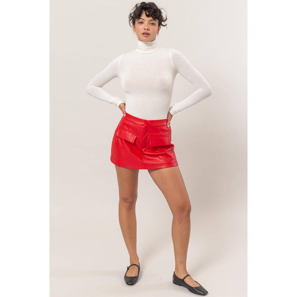 Long Sleeve Turtleneck Top: CREAM