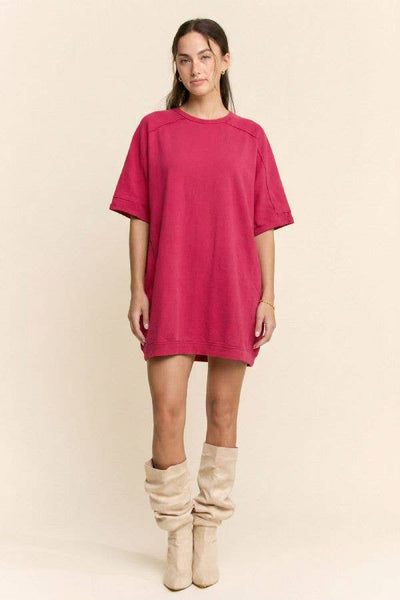 GARMENT DYING DRESS: BUTTER MILK / S-M-L(2-2-2)