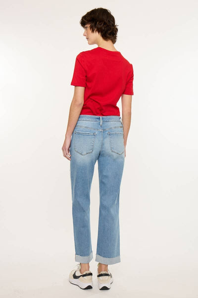 MID RISE CROP TRUE STRAIGHT-KC20125M: MEDIUM / 13/30
