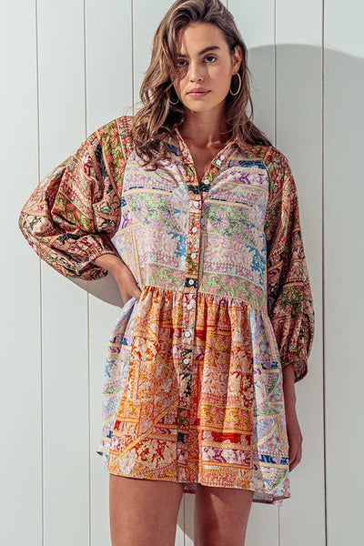 SUN-DRENCHED SHIRT DRESS