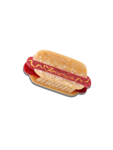 Hand-Painted America Hotdog Claw Clip | Eco-Friendly