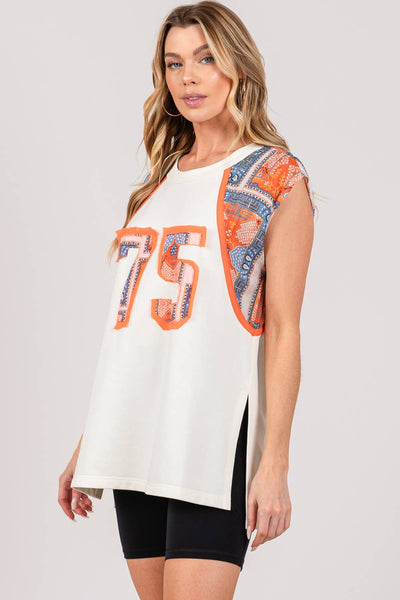 RETRO PAISLEY VARSITY SPORT TEE 75