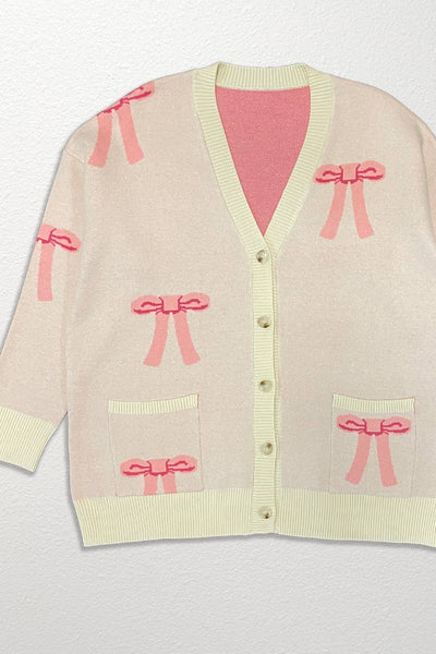 Pink bow sweater