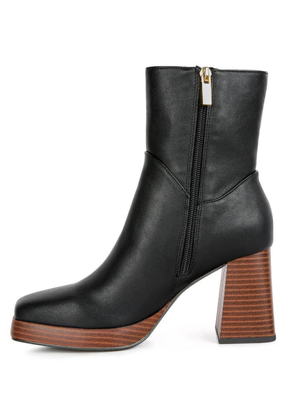 Couts High Ankle Heel Boots: 8US / BLACK
