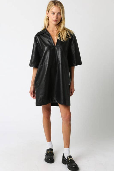 Maci Pu Dress: Black