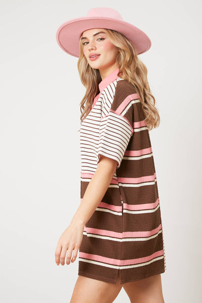 Mixed Stripes T-Shirt Dress