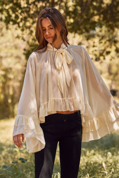 Ruffled Chiffon Blouse