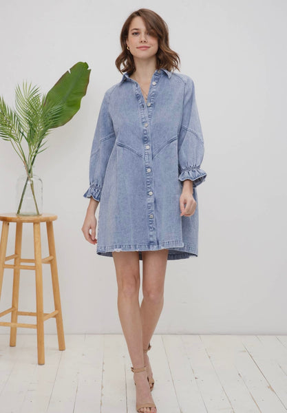 Blue b denim dress