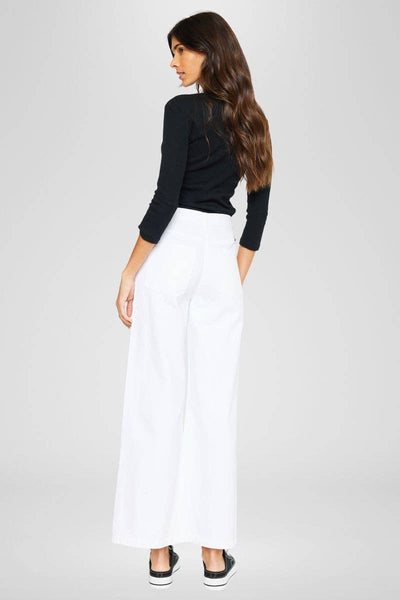 OPEN PACK ULTRA HIGH RISE 90'S WIDE LEG JEANS-KC7396WT: WHITE