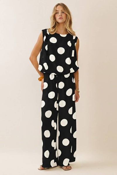 Polka Dot Set: Ecru Red / L