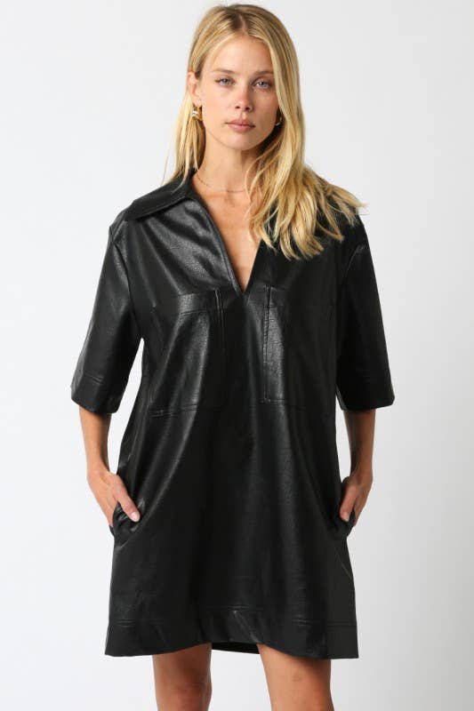 Maci Pu Dress: Black