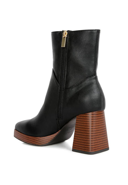 Couts High Ankle Heel Boots: 8US / BLACK