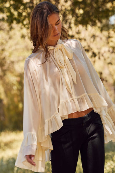 Ruffled Chiffon Blouse