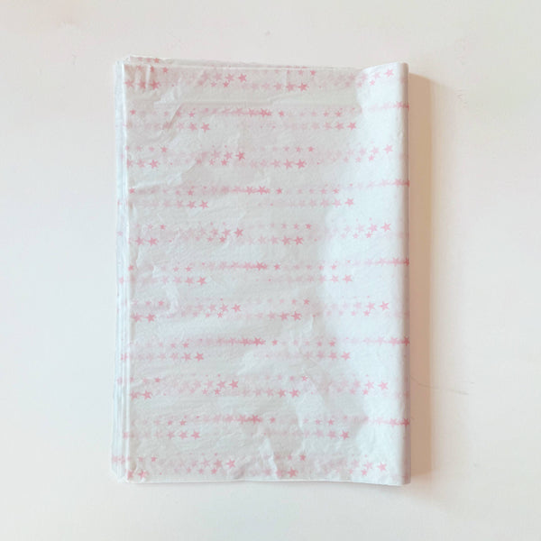 28" x 20" Pink Shooting Stars Wrapping Tissue Paper Sheets