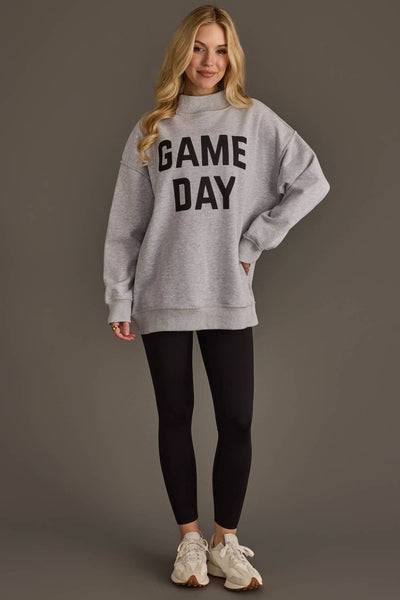 Gray Game Day & Sunday Funday Reversible Sweatshirt